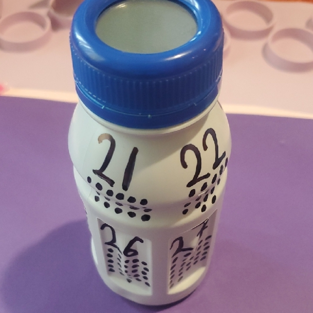 CUSTOM MADE NUMBERS 21 TO 30 BOTTLE USE FOR SENSORY